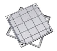 Galvanized Steel Manhole Cover with Hidden Design 5cm/8cm Height Durable Outdoor Access Solution for Garden and Patio (80x80x8cm) - Sleek & ty