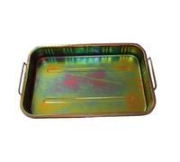Galvanized Steel Oil Drip Pan, Metal Drip Tray, Oil Drip Pan for Under Car, Drip Tray, Condensate Drain Pans, Suitable for Home, Industry, School, Airport(85x55x11.5cm/33x22x4.5in)