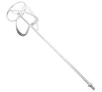 Galvanized Steel Paddle Mixer for Drill, Heavy Duty Mixing Rod | Helical 3s Shape, Threaded Metric Rod, for Stains and Resin, Shop Work Use