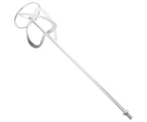 Galvanized Steel Paddle Mixer for Drill, Heavy Duty Mixing Rod | Helical 3s Shape, Threaded Metric Rod, for Stains and Resin, Shop Work Use