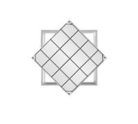 Galvanized Steel Pedestrian Manhole Cover Square Hydraulic Access Plate & Frame for Water Drainage Collector 80x80cm (31.4x31.4in) Durable & Safe for Walkways