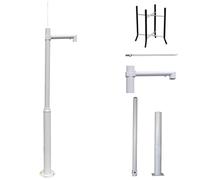 Galvanized Steel Poles for Surveillance Cameras, 6-20 ft Removable Security Camera Column Bracket, Holds Up to 220 lbs for Outdoor Use