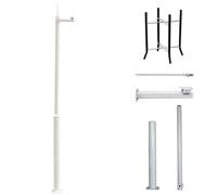 Galvanized Steel Poles for Surveillance Cameras, 6-20 ft Removable Security Camera Column Bracket, Holds Up to 220 lbs for Outdoor Use