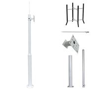 Galvanized Steel Poles for Surveillance Cameras, 6-20 ft Removable Security Camera Column Bracket, Holds Up to 220 lbs for Outdoor Use