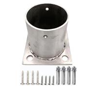 Galvanized Steel Post Base Anchor for Concrete or Wood, Floor Mount Deck Post Support Bracket with Hardware, Adjustable Post Base Connector for 4x4 Wood Post