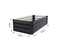 Galvanized Steel Raised Garden Bed Planter Box