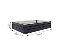 Galvanized Steel Raised Garden Bed Planter Box