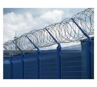 Galvanized Steel Razor Wire for Enhanced Fence Security - 30ft to 300ft Lengths, 12''-35'' Diameter, Durable & Sharp, Ideal for Perimeter Protection (60M/197ft, 18''/45cm Roll)