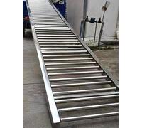 Galvanized Steel Roller Set 24Inch Extra Wide Unpowered Roller Conveyor Slides, Portable Foldable Stainless Steel Gravity Conveyor(8m/26ft)