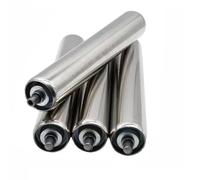 Galvanized Steel Roller Set 4 Pack, Industrial Powerless Roller, 25 38 50 MM Diameter Metal Industrial Rollers for Factory Outfeed Stands/Woodworking(Dia 38MM/1.5 In,L 900MM(35.4in))