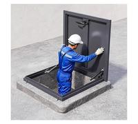 Galvanized Steel Roof Access Hatch Basement Exit Lid with Latch Lock Emergency Access Cover for Maintenance 75x60cm (29.5x23.6in)