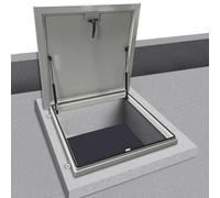 Galvanized Steel Roof Access Hatch with Internal Handle Powder Coated Security Door for Warehouse Attic Durable 70x50 cm (27.6x19.7 in) Roof Opening Solution