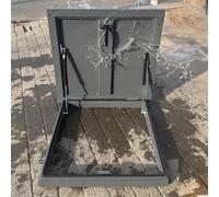 Galvanized Steel Roof Access Hatch with Rubber Seal, Weatherproof Deck Skylight Solution for Secure Building Entry