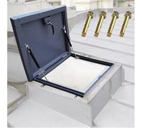 Galvanized Steel Roof Hatch - Anti-Theft Skylight Maintenance Door, Powder Coated for Durability, 65x65cm, Ideal for Deck Installation and Roof Access.