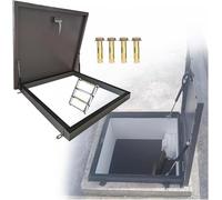Galvanized Steel Roof Hatch Door - Flat Roof Access Hatch, Sizes 24x36in, 30x36in, 24x24in, 28x32in, Loft Access Egress Window Manhole Cover, Ceiling Size 50x65cm/19.7x25.6in, Durable & Secu