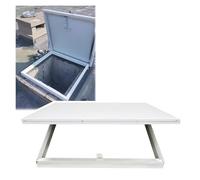 Galvanized Steel Roof Hatch - Powder Coated Access Door for Emergency Egress Durable Aluminum Frame 33.5x25.6in Attic & Basement Roof Access Solution