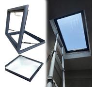 Galvanized Steel Roof Hatch with Gas ngs & Latch LockSecure Access for Attics & Roofs C Egress Window Cover for Commercial & Residential Use