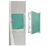 Galvanized Steel Roof Hatch with Gas Springs & Latch Lock for Secure Loft Access,Flush Mount Gypsum Board Plumbing Access Door, Drywall Access Panel, Aluminum Frame Inspection Hatch(Left,40X