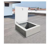 Galvanized Steel Roof Hatch with Gas Springs & Latch Lock for Secure Loft Access，Roof Maintenance Hatch, Drop Down Window Loft Access Cover, Galvanized Steel Panel for Residential and Baseme