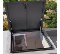 Galvanized Steel Roof Hatch with Powder Coating, Aluminum Alloy, Lockable, Emergency Exit Access Door for Buildings, Easy Installation & Weatherproof Design