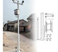 Galvanized Steel Security Camera Pole Kit, Durable Surveillance Bracket and Stand for Enhanced Outdoor Monitoring in Residential and Commercial Areas