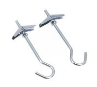 Galvanized Steel Set for Ceiling Hollow Walls Chimes 2-Pack Swag Hook Toggle Wing Hanging Hooks for Silver Finish 90mm Plants Lanterns Wind - Decorations
