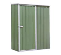 Dellonda Galvanised Steel Metal Garden/Outdoor/Storage Shed, 5FT x 2.5FT, Pent Style Roof - Green - DG113, Green