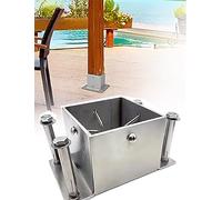Galvanized Steel/Stainless Steel Square Post Supports, Post Cap Plates, Flanged Anchor Bases, Hardware Kit for Pergola Fencing with Screw Fasteners
