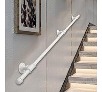 Galvanized Steel Stair Railing - 2m to 5m Adjustable Banister Wrought Iron il for Stairs & LoftsPerfect for Home & Bar Counter Installations