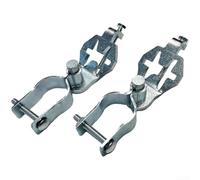 Galvanized Steel T Hinge Kit For 1 5/8 Inch Chain Link Fence Entry Frames Heavy Duty Gate Hardware Set Includes Two Hinges And Clamps Secure Fit Design Simple Three Step Installation Process Silver