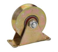 Galvanized Steel Track Pulley V-Groove Wheel with Dual Ball | Bearings for 1-8mm Rope Cable Lifting Sliding Door for winch Rigging Hardware 30mm to 95mm Diameter Safe Load 50kg( 80mm)