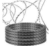 Galvanized Steel Wire 20m Sharp Security Fencing Alternative to Barbed & Accordion Wire Weather Resistant High Strength Protection Solution