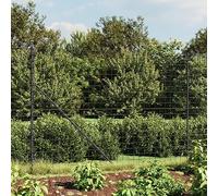 Galvanized Steel Wire Mesh Fence 0.8x25m with Spike Anchors - Durable Garden & Farm Animal Protective Border Fencing, Green Garden Netting for Safety and Security