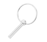 Galvanized Trailer Hitch Pin with Ring for Coupler and Jack | Carbon Steel and Galvanized Iron Build, Silver round Finish, Outdoor Towing and Site Use