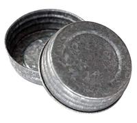Galvanized Vintage Reproduction Lids for Mason, Ball, Canning Jars (4 Pack, Regular Mouth)