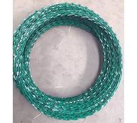 Galvanized Vinyl-Coated Razor Wire Security Fencing - Concertina Roll for Maximum Protection, Durable Barbed Wire for Home, Farm & Perimeter Security