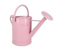 Galvanized Watering Can for Outdoor Indoor Plants, 1.5 Gallon Decorative Countryside Style Water Can with Removable Spout, Perfect Metal Watering Can for Indoor Plants and Garden Flower (Pink)