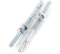 Galvanized wedge anchor M10 metal pin bolt masonry concrete (15 pieces)(M10*200MM)