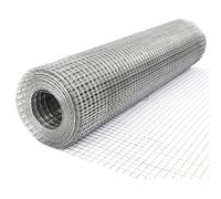 Galvanized Welded Wire Mesh 2ftX50ft Aviary Fence Hot-dipped Fencing Hardware Cloth Chicken Aviary Rabbit Pet Hutch Vegetables Garden Fruits Plants Animals Enclosure Air Vent Wall Shelf Tree Guards