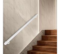 Galvanized White Stair Railing Kit 1m6m Adjustable Indoor/Outdoor Wall Mount Safety Grab Bar (120cm) Stylish il for Home & Garden