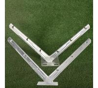 Galvanized Wire Fence Mount V Bracket - 2 Pairs Anti-Theft Arm Brackets for Secure Wire Netting Durable Fencing Support Perfect for Outdoor Use