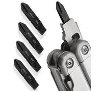 Galvanox #1-#2 Phillips & 3/16" Flat Replacement Double-Ended Flat Bits for Leatherman Multi-Tools (4 Pack)