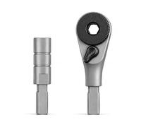 Galvanox Add-on Accessories Designed for Leatherman, Multi-Tool Ratchet Driver, and Flat Bit to 1/4" Hex Adapter (Stainless Steel)