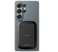 GALVANOX Magnetic Power Bank for Samsung Phones (15W) Wireless Charging Battery Pack for Android, Galaxy S24 S25 Plus, Ultra (Compatible with MagSafe Case Required) 5000mAh Portable Charger, Black