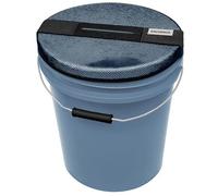 Galvanox Mesh Lid for 5 Gallon Bucket, Compatible with Yeti Loadout Buckets - Boat Trash Can Cover for Fishing and Boating (Black)