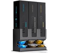 GALVANOX Pod Dispenser Designed for Nespresso Vertuo Capsules (3 Box Sleeve Holder) Freestanding Countertop Organizer Stand, Non-Slip Steel Base, Dispenses 3 Coffee Flavors (30 Vertuoline Pods)