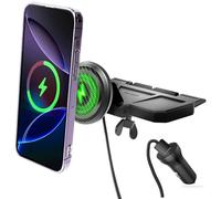 Galvanox Wireless Charging Car CD Slot Phone Holder - Magnetic Mount Charger with Secure CD-Player Attachment - Compatible with MagSafe