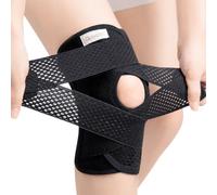 Galvaran Knee Brace with Side Stabilizers for Meniscal Tear Knee Pain ACL MCL Arthritis Injuries Recovery, Breathable Adjustable Knee Support for Men and Women (X-Large, Black)