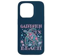 GALVESTON BEACH TX TURTLE LOVER COLORFUL BEACH SOUVENIR Case for iPhone 15 Pro
