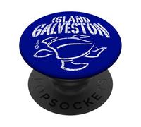 Galveston Island Texas Souvenir, Sea Turtle, Aquatic Beaches PopSockets Adhesive PopGrip